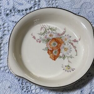 Platinum Trim Universal Potteries Cambridge Oven Proof POPPY LUG BOWL